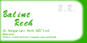 balint rech business card